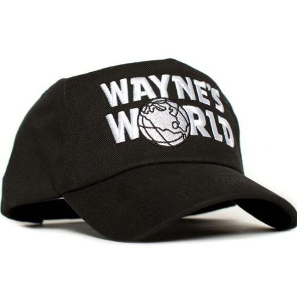 Retro SNL Show WAYNE'S WORLD Embroidered Cotton Twill TV Movie Cap Hat OSFM 80s - Picture 1 of 4